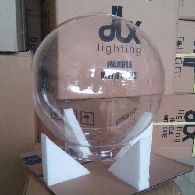 Lampu | Hanya Kaca Lampu Taman Bulat Bening Diameter 22.5 Cm