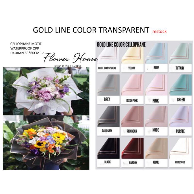 

(20 Lembar / 1 pack) Gold Line Cellophane Pack