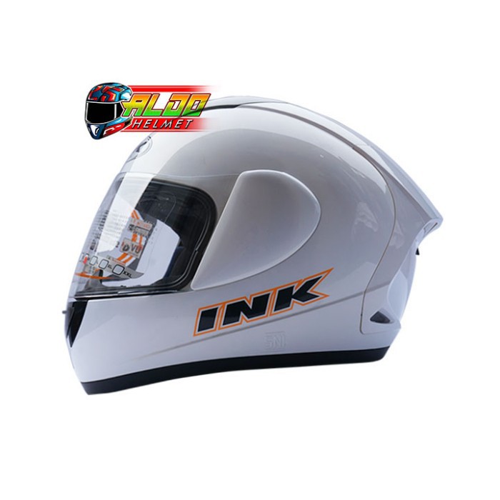 HELM INK CL MAX SOLID WHITE ORIGINAL JUAL FULL FACE JPX KYT - SIZE M