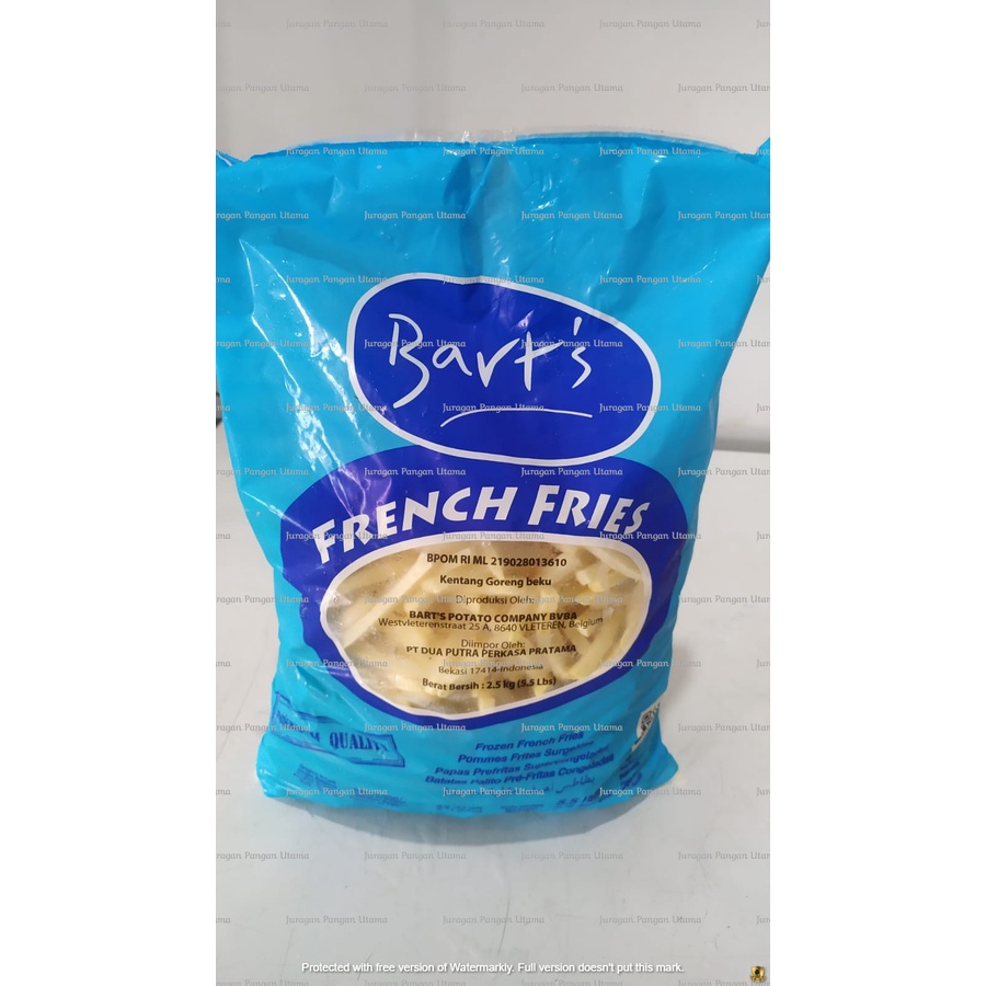 

French Fries Shoestring Merk Bart's Kemasan 2.5 Kg per pack