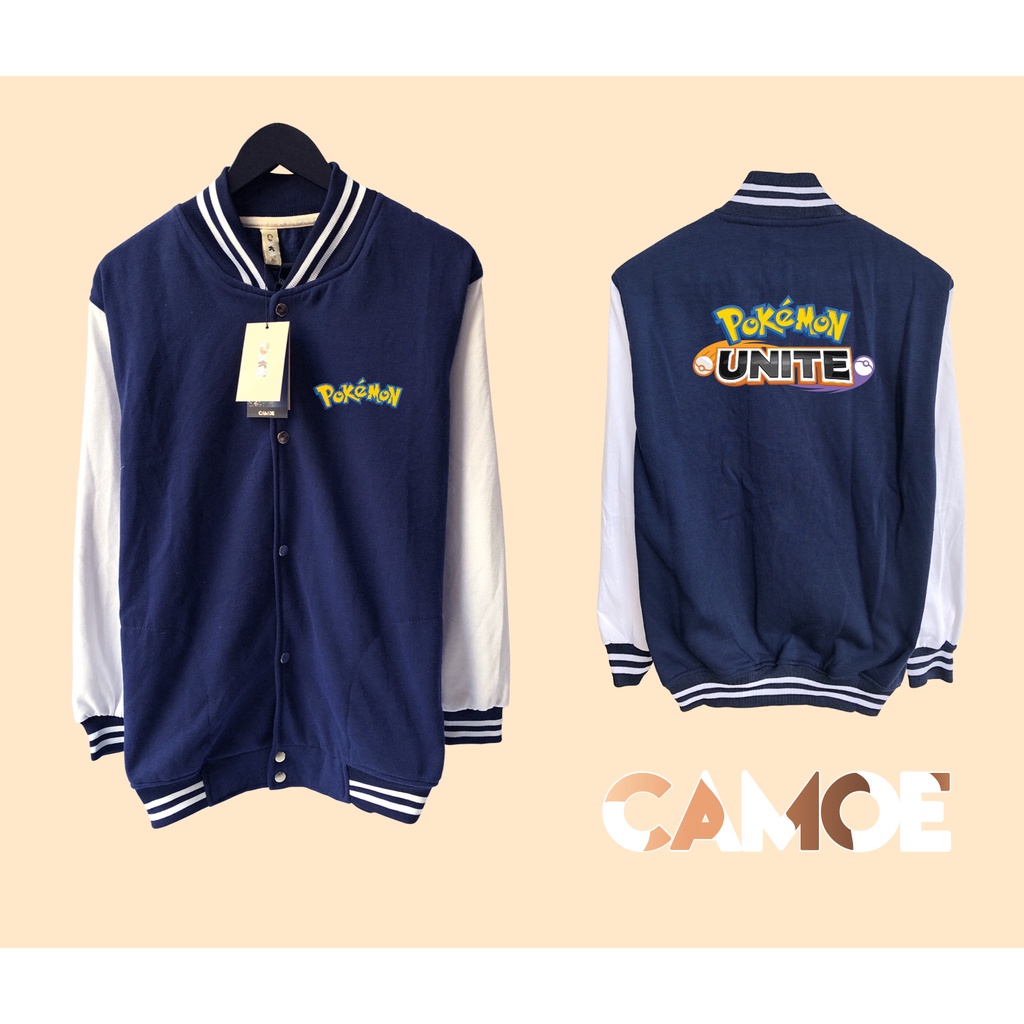 jaket varsity premium desain pokemon unite