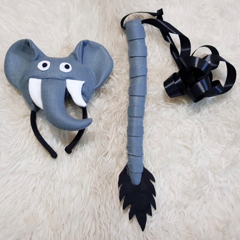 Bando Karakter Gajah Kostum Gajah Binatang Topeng Anak Elephant Kostum Dumbo Bando Gajah Cosplay