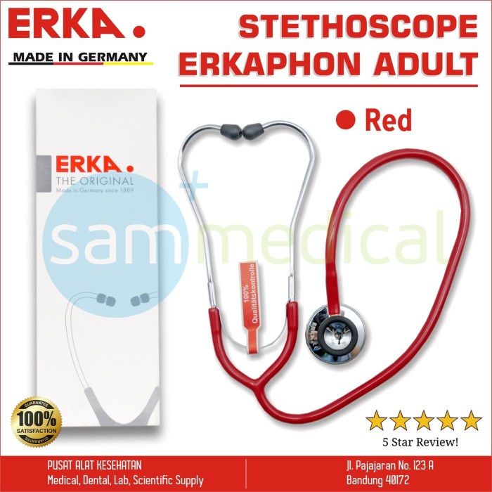 Jual Erka Stethoscope Erkaphon Adult Red Stetoskop Dewasa Termurah