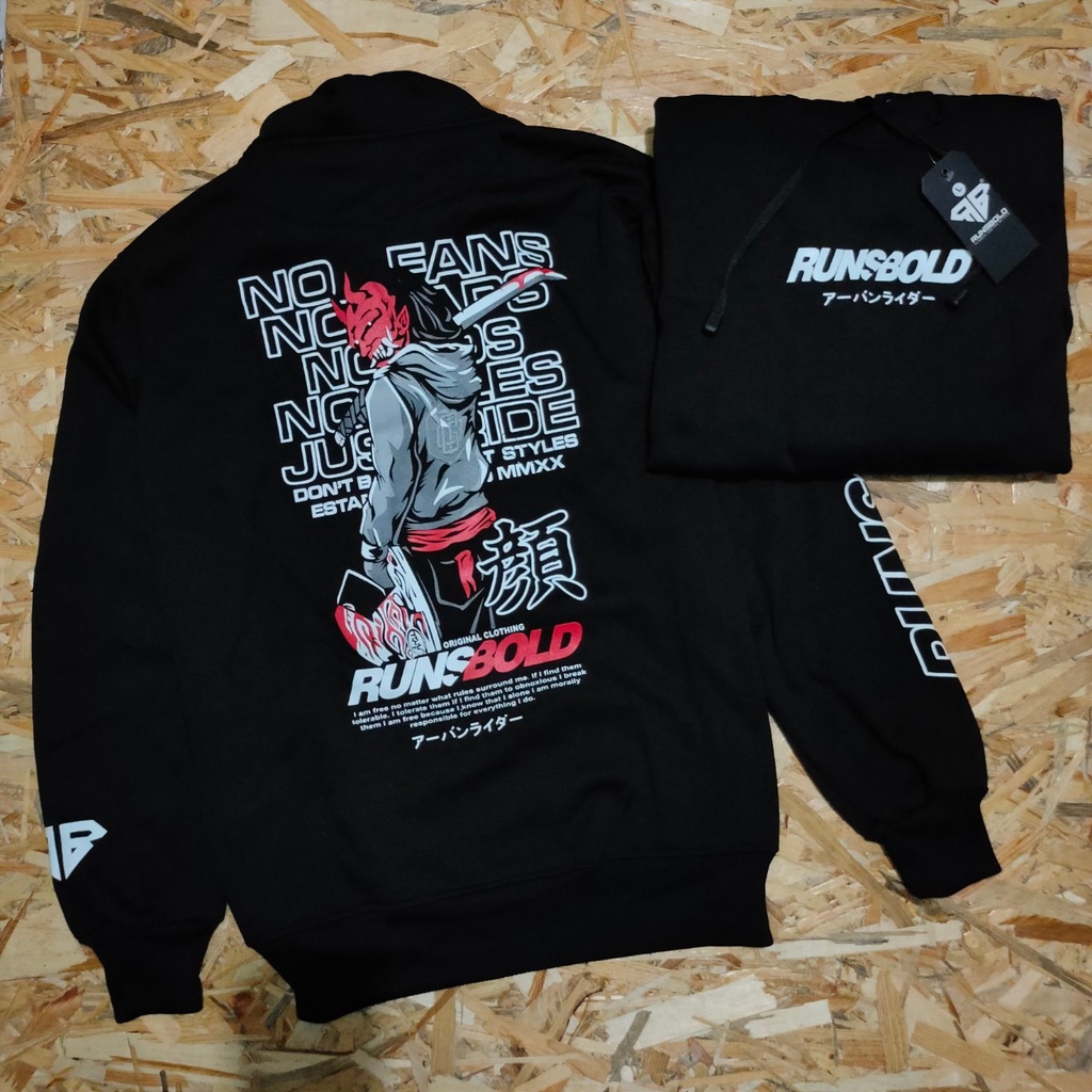 Akusuka.co Jaket Pria Distro - Sweater Hoodie Pria Wanita Runsbold Motif Runsbold Pedang terbaru