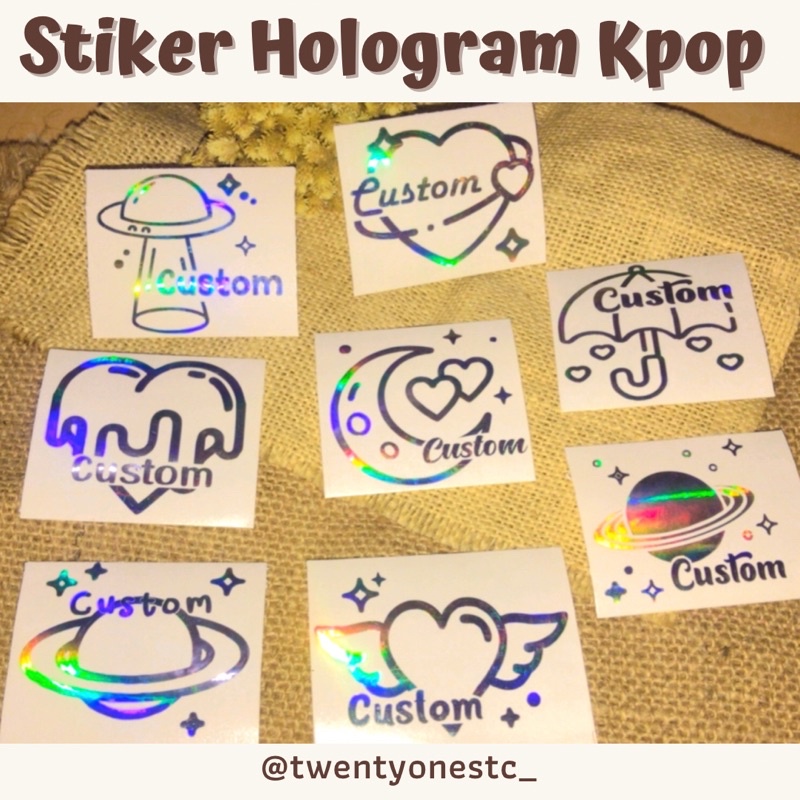

Stiker Hologram KPOP, Stiker Lightstick, Stiker Hologram Custom Murah