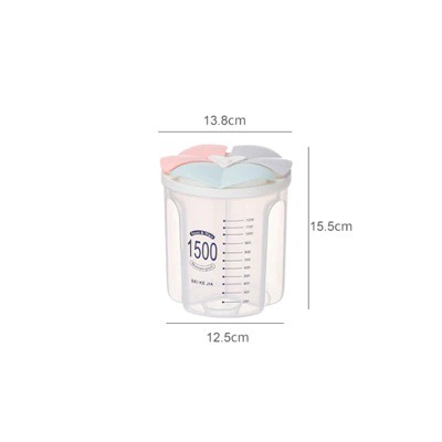 Swopply HL0225 Toples Dapur 3 Sekat Tempat Penyimpanan Makanan 1500 ML Food Container Transparan Plastik