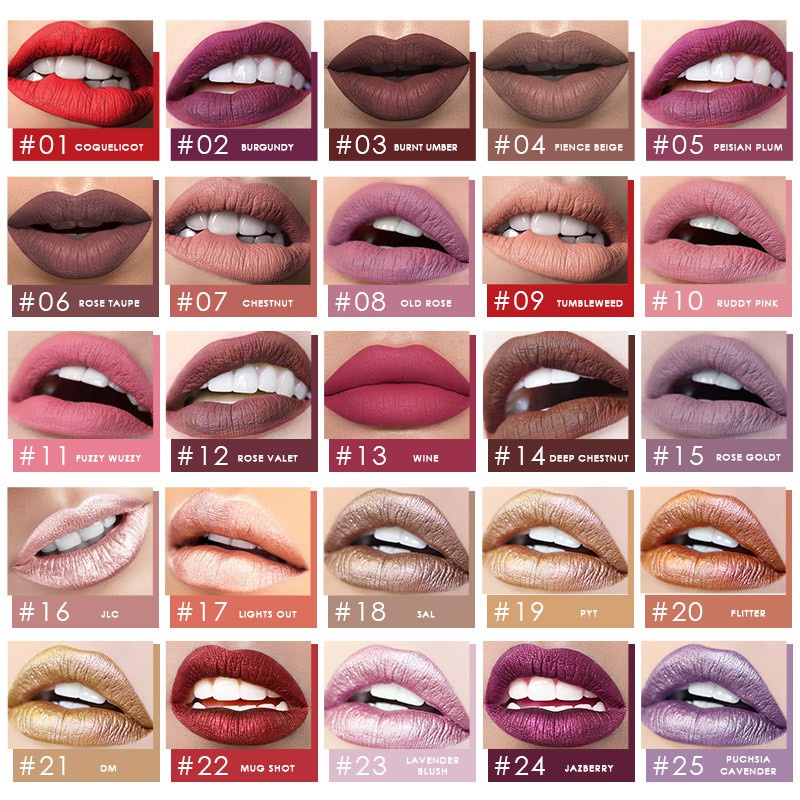 TIKTOK - FOCALLURE Liquid Lipstik Matte Tahan Lama Lipstick [BPOM] - 20 Colors