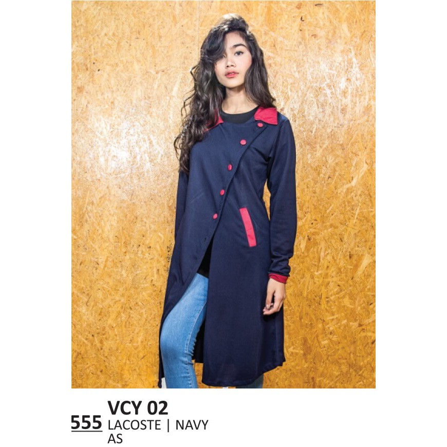 Grosir Dress / Kemeja Kasual Wanita - VCY 02 NAVY