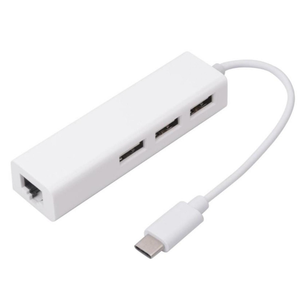 Bayar Ditempat USB Type-C Lan Adapter with 3 Port USB Hub