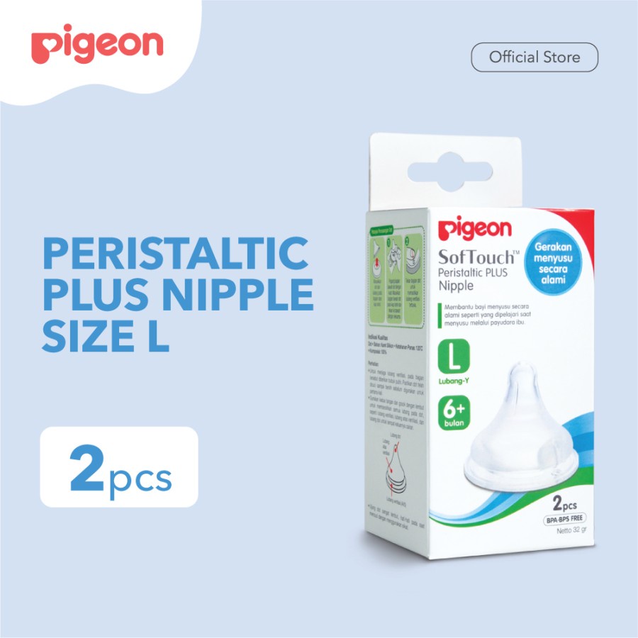 Pigeon Nipple Wide Neck Peristaltic Plus isi 2