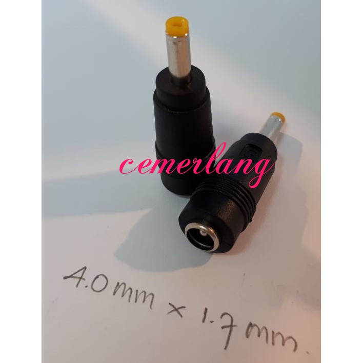 4.0mm*1.7mm Sambungan Jack DC/Female to Male Over Connector Jack DC