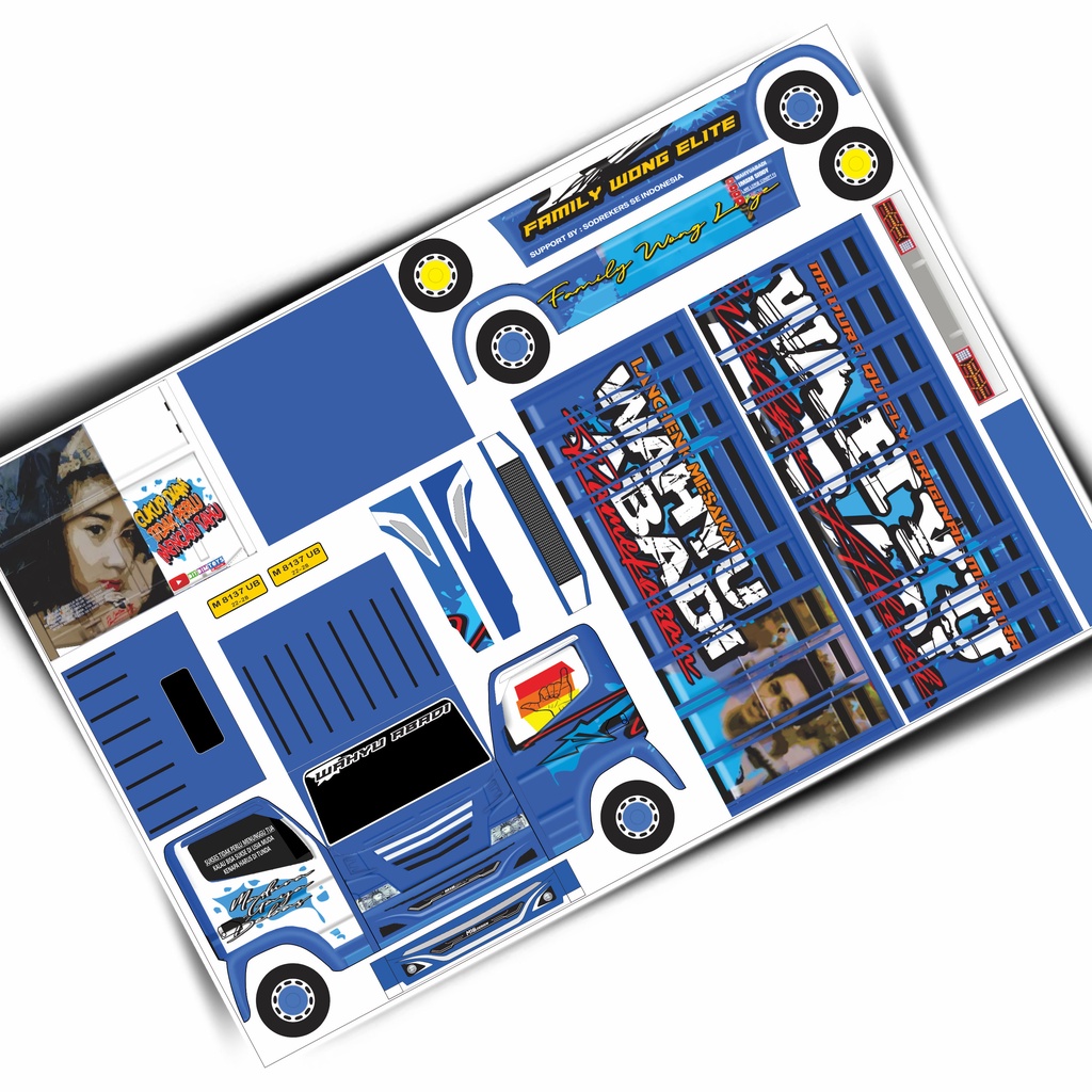stiker pola truk oleng trending topic termurah