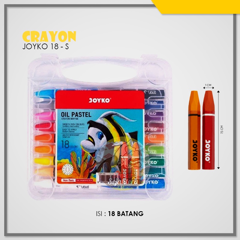 

[SET] CRAYON JOYKO 18 WARNA / OIL PASTEL KRAYON MINYAK JOYKO 18 WARNA*