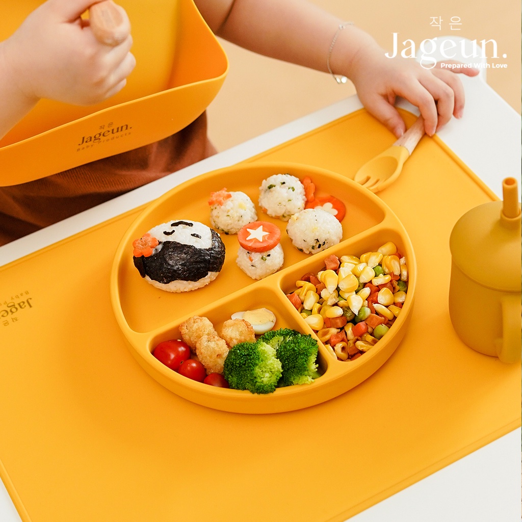 JAGEUN Premium Silicone Suction Plate | Piring Tempat Makan Anak Bayi
