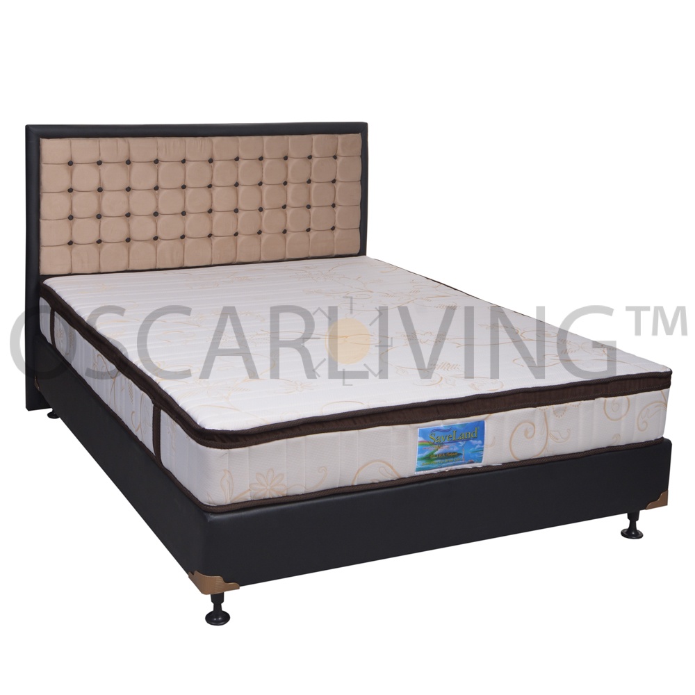 Saveland Ultra Super Rebounded Pillowtop Kasur Busa Tebal 25 Cm Set Oreo HB Victoria [Kasur Busa Ful