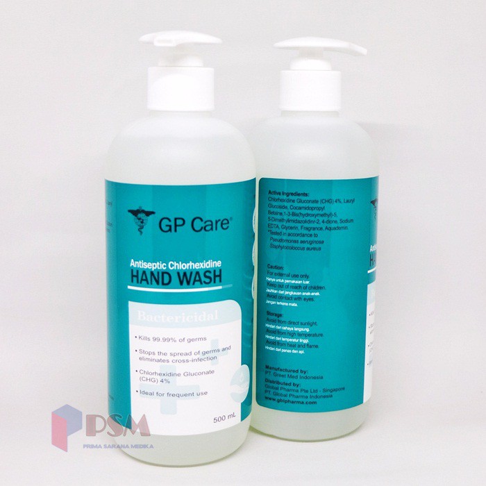 GP Care Hand Wash Scrub 4% Chlorhexidine 500ml / Onescrub Hibiscrub