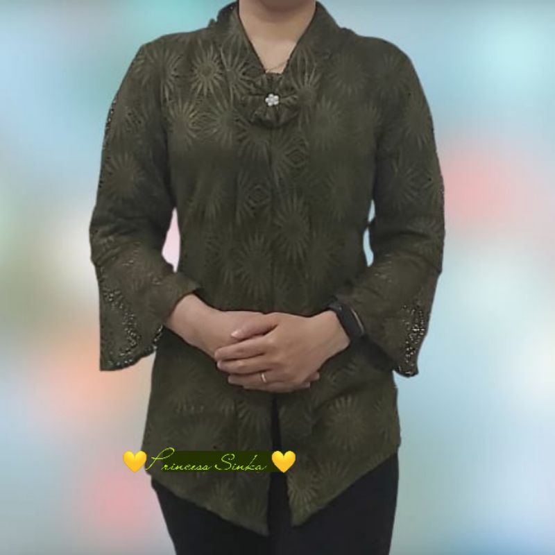 Atasan Kebaya Encim Senada Full Brokat