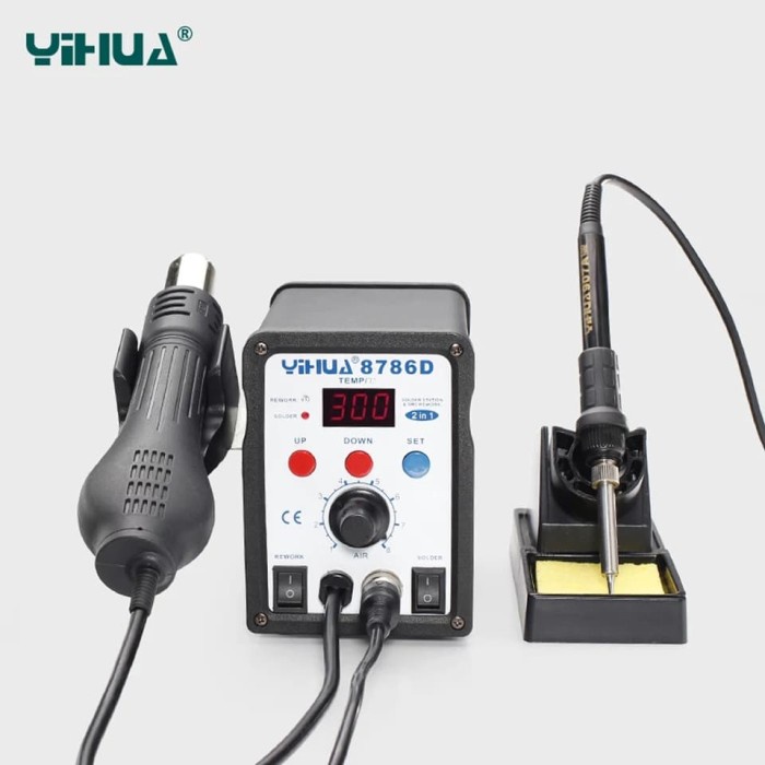 Yihua 8786D 2in1 Blower + Solder SMD Rework Station Hot Air Gun