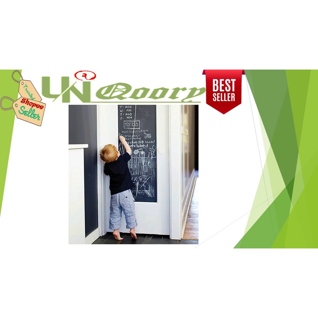 

H&F Stiker Dinding Papan Tulis Kapur Flexible 200 x 45 cm - 513 - Black