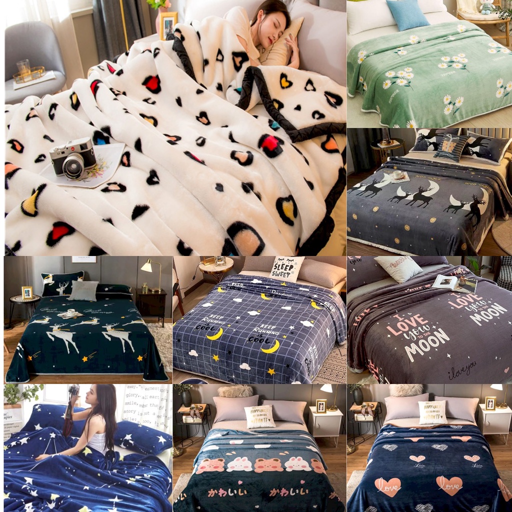 Selimut Bulu Halus 180x200 Motif Dewasa Aesthetic Blanket Termurah terlaris Berkualitas New Arrival