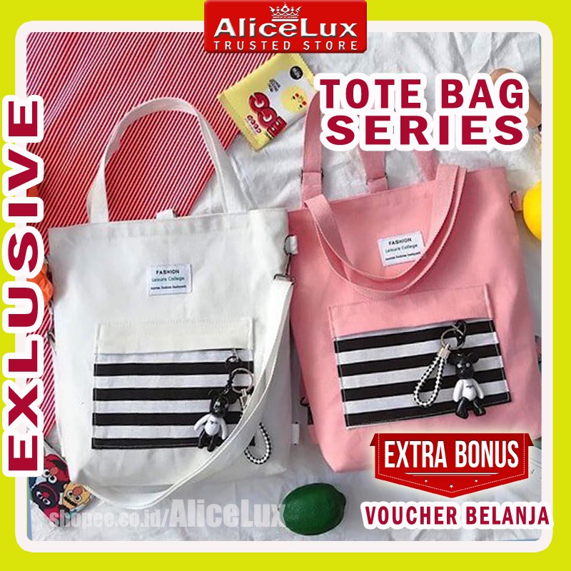 Totebag Kanvas Tas Tote Bag Wanita Resleting Totabag Wanita Slingbag Wanita Totebag Lucu Totebag Res