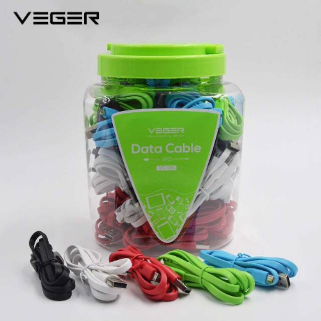 Kabel data VEGER micro usb cable kabel casan warna warni