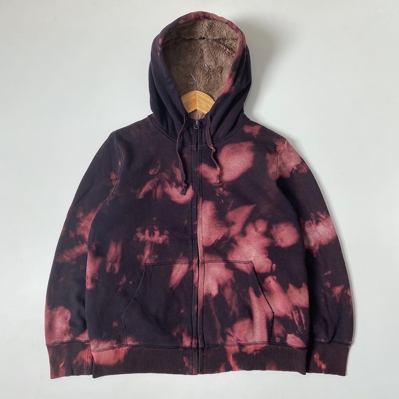 Rework Uniqlo Sherpa Hoodie Tiedie