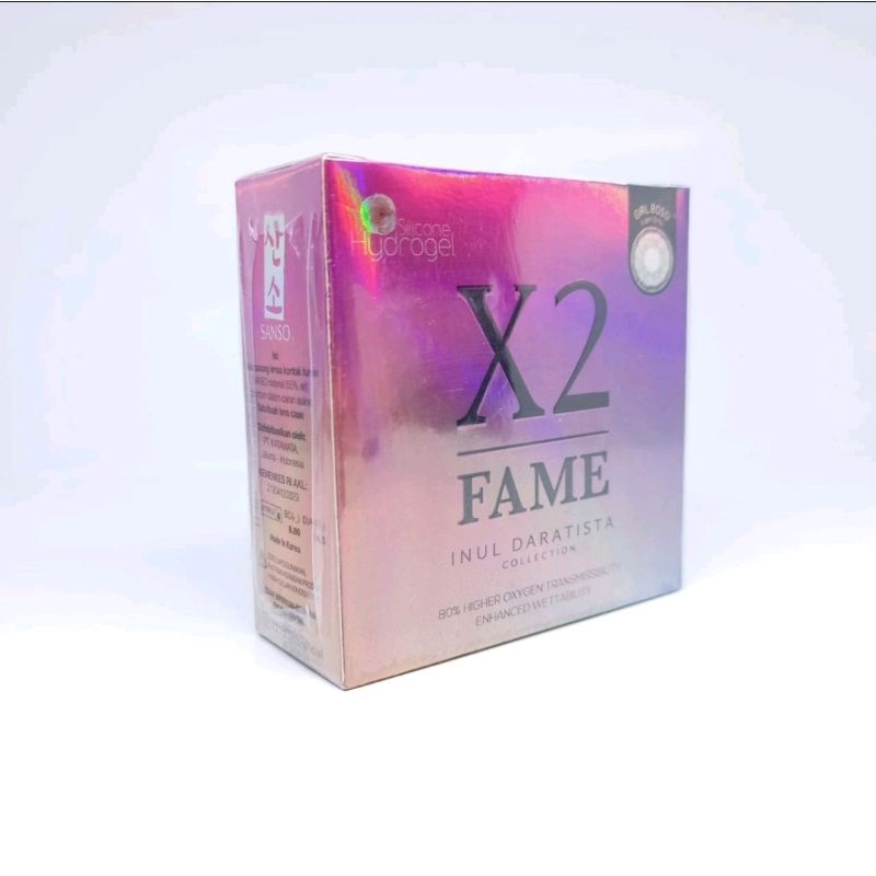 Softlens X2 Fame Inul Daratista 14.5mm normal dan minus (-0.50 s/d -6.00) / Soflen X2 FAME X INUL DARATISTA / Soflens X2 minus warna