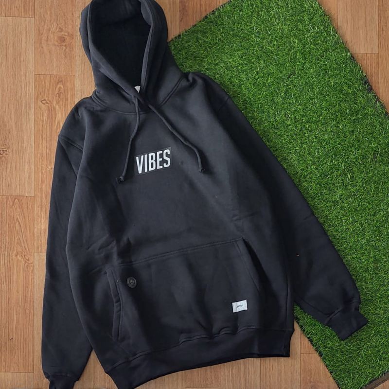HOODIE HITAM RATTLE - VIBES