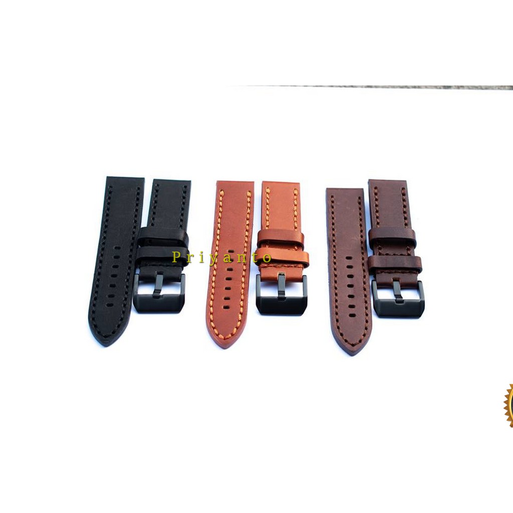 Strap Tali Jam Tangan Kulit Leathers Alexandre Christie AC 22mm 24mm Non Logo Premium