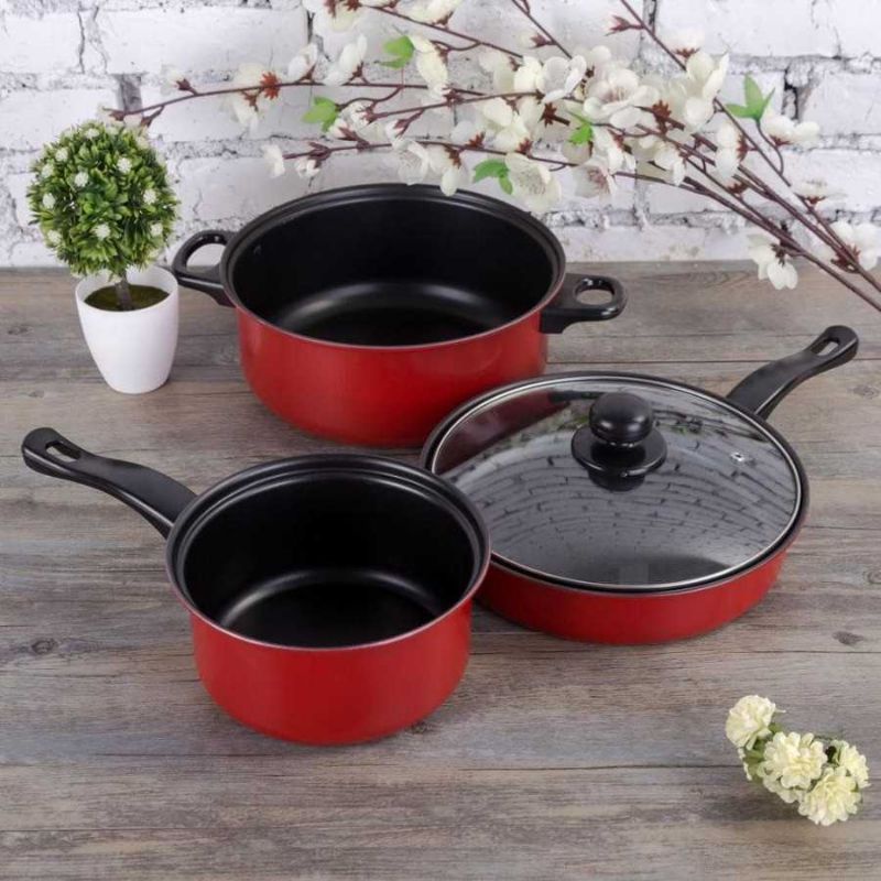 [COD] PANCI TEFLON GOLDEN RED 3IN1 - PANCI SET TUTUP KACA MISTER ORDER