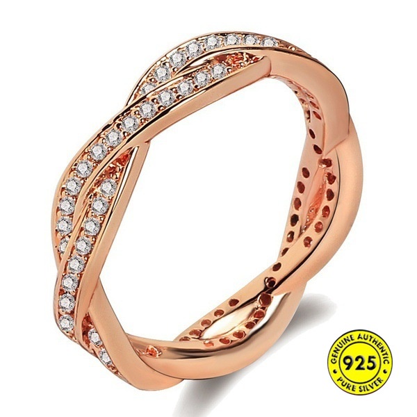 Cincin Tunangan Rose Gold 18k Model Lebar Untuk Wanita