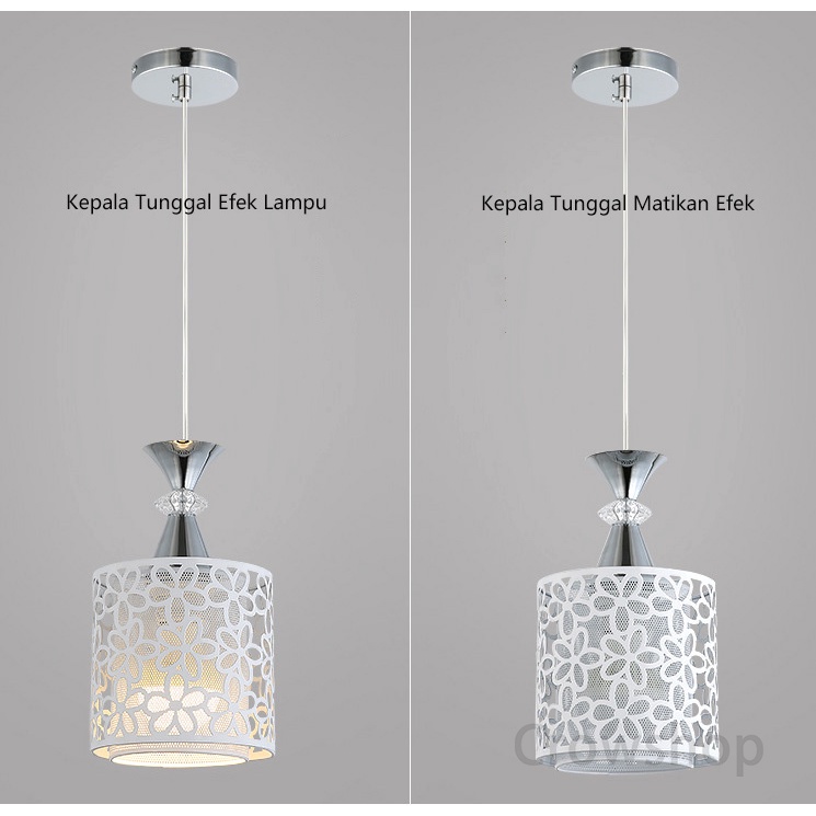 3 Lampu Gantung Minimalis LED Modern Bentuk Kelopak untuk lampu ruang tamu dapur