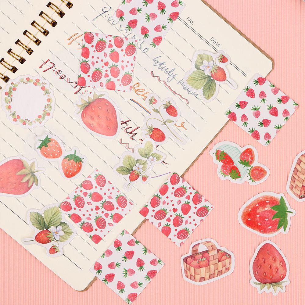 Populer Stiker Perekat Diri Keju DIY Rekening Tangan Strawberry