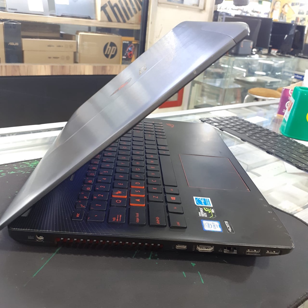 Laptop Leptop Second Seken gaming ASUS ROG GL552VW Core i7 VGA NVIDIA 960M 4GB HDD 1TB RAM 8GB KEYBOARD BACKLIGHT FULL SET LIKE NEW