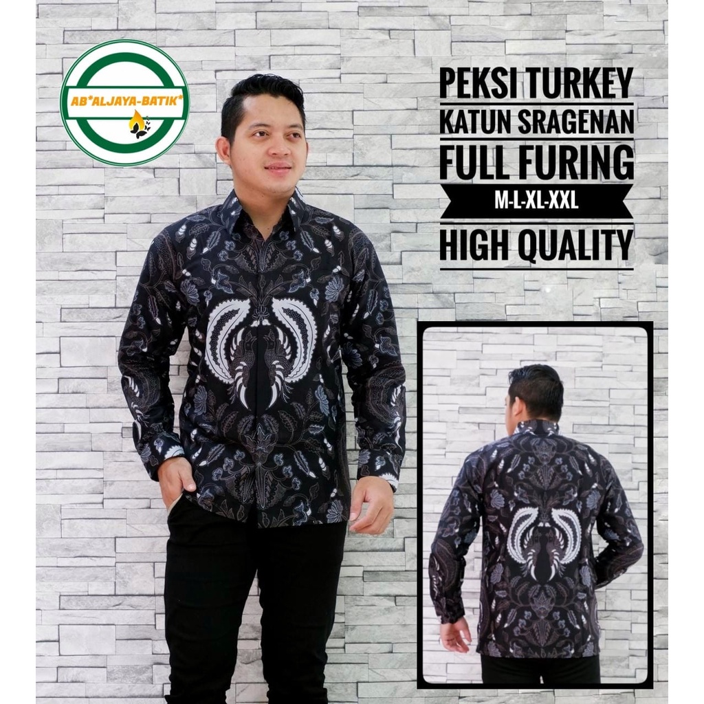 KEJIWO MLENGKUNG BAJU BATIK PRIA PANJANG FULL FURING