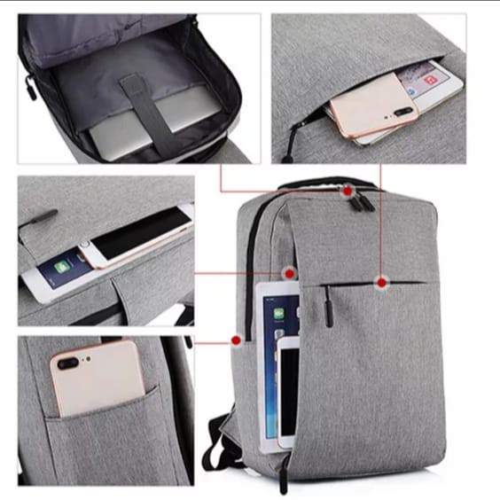 Tas Ransel Backpack Punggung Laptop 14 inch Kuliah Kerja Pria Wanita Cewek Cowok Korea - RBP 005