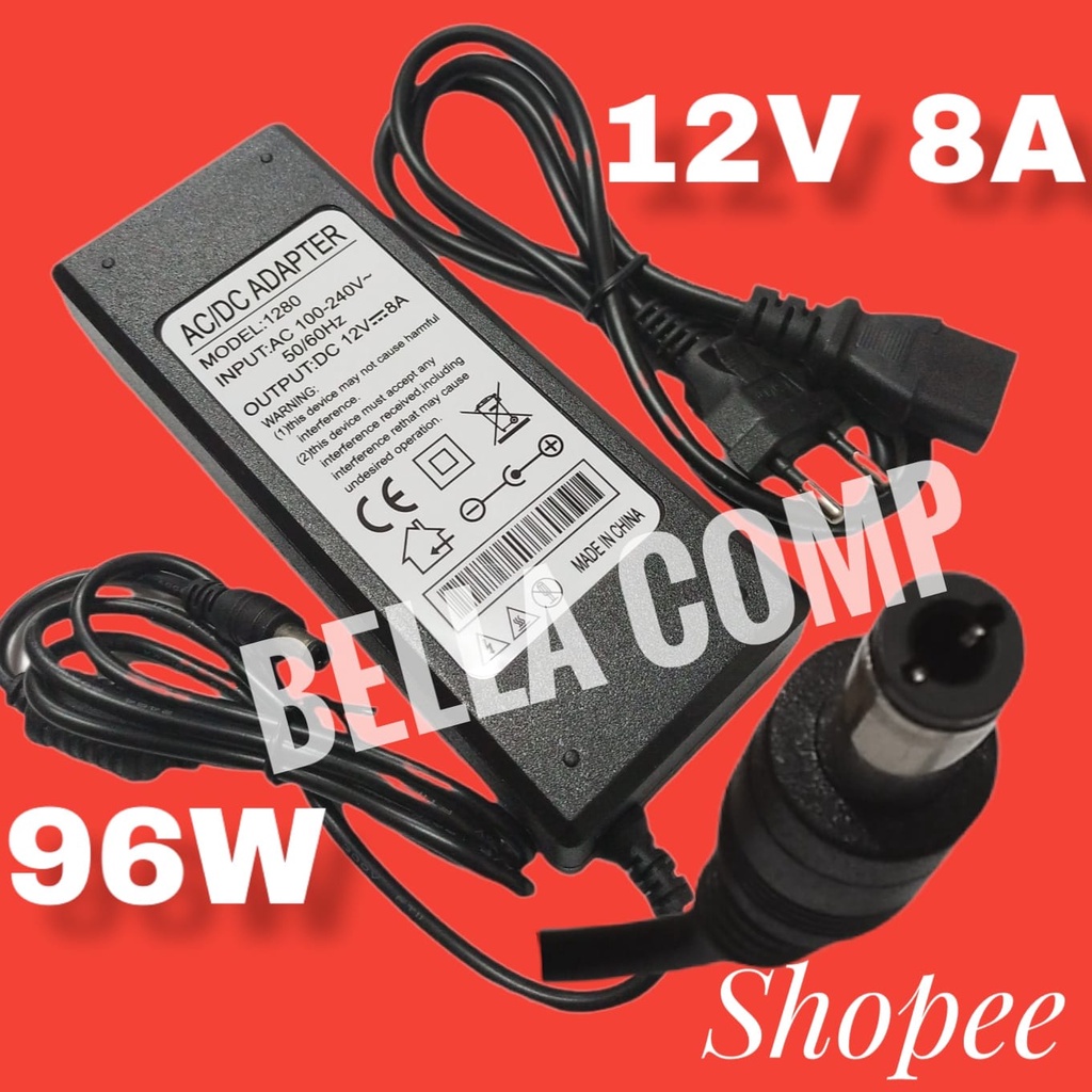 AC POWER ADAPTOR 12V 10A 12V 8A 12V 6A 12V 5A 12V 3A 12V 2A 12V 1A ADAPTOR  CCTV DVR CAMERA LED Strip Monitor LED display, papan reklame