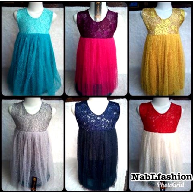 Dress tutu brukat untuk anak usia 1-4 tahun