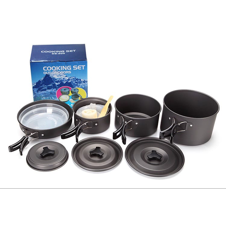 [COD] Cooking set DS 500 - alat masak set praktis - panci camping set - cooking set camping - cooking set outdoor - alat masak set camping