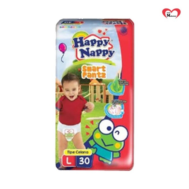 Happy Nappy Smart Pants Popok Celana Bayi - M 34 / L 30/  XL 26