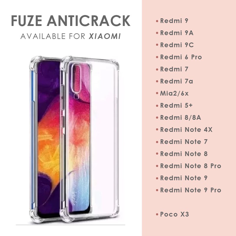 FUZE ANTICRACK HARDCASE XIAOMI REDMI 7 8 7A 9A 9C 8A 9A 9C 9T 9 POWER POCO X3 M3