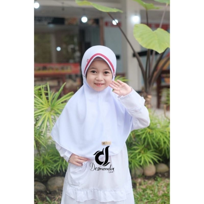 Kerudung AYUKA LIST SD SMP SMA anak instant Ori By Desmonda Hijab Premium 3th - 6 tahun terbaru | jilbab lucu bayi Perempuan sekolah instan tk 4 - 5 thn | hijab Tanggung baby sd bahan jersey lembut adem |Fashion