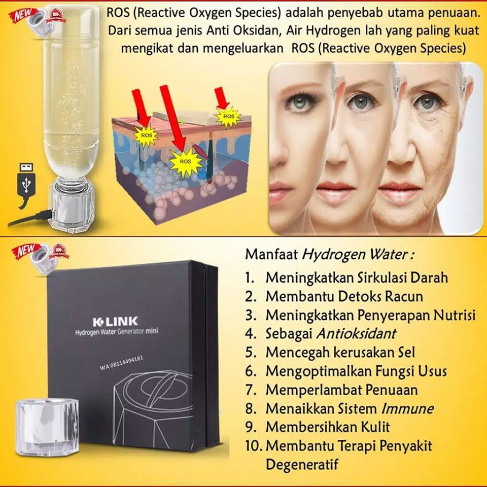 K Link Hydrogen Water Generator Mini Tips Menjaga Kesehatan Nissa Sabyan Shopee Indonesia