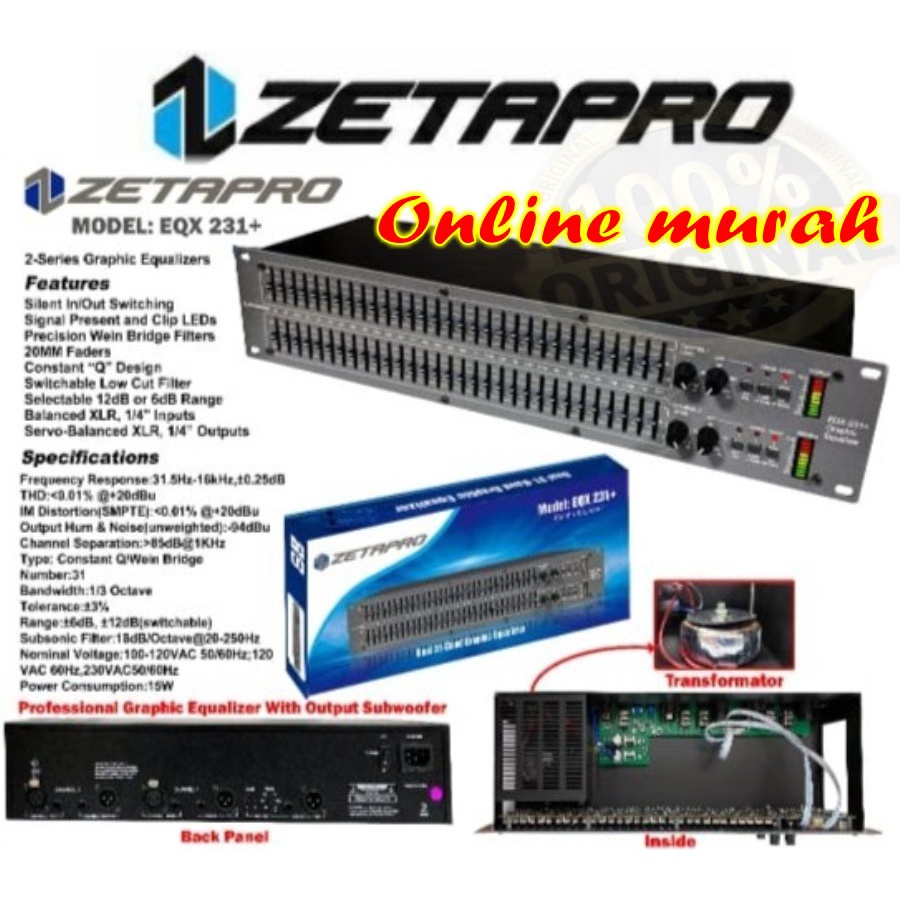 equaliser zetapro eqx 231 + sub zetapro eqx231+ zetapro eqx 231+ ori
