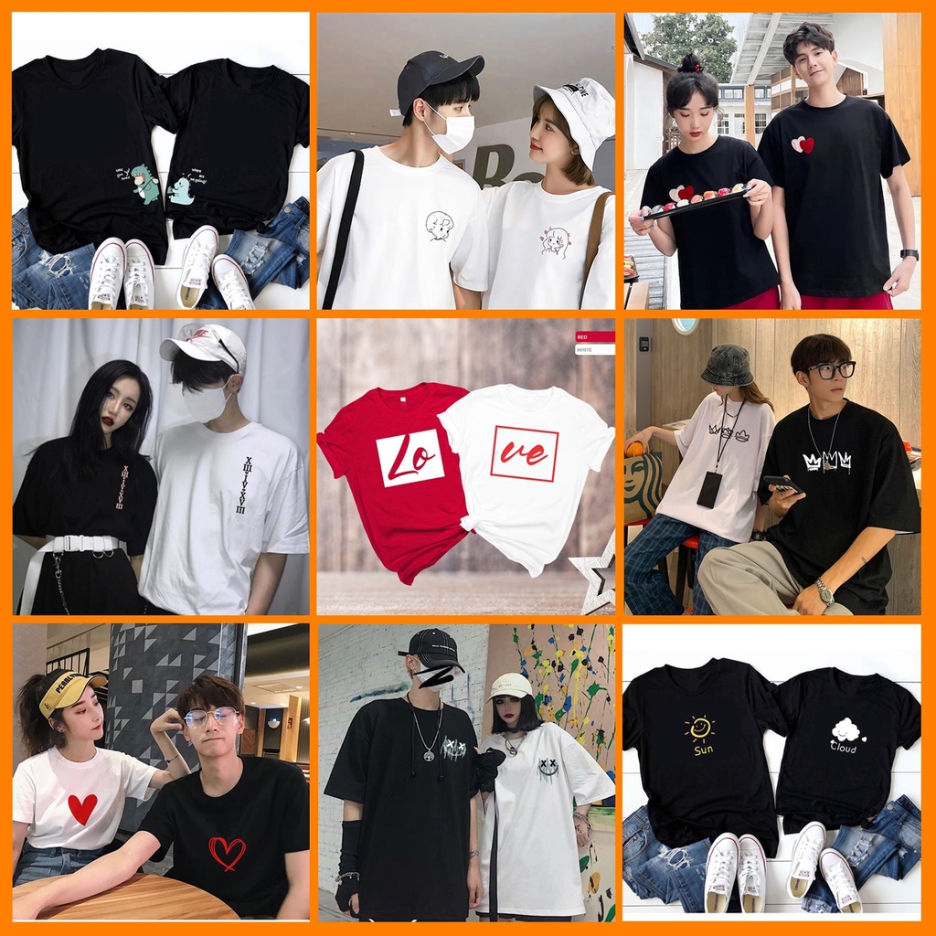 baju couple pasangan kaos aesthetic kapel kapelan sama pacar distro terbaru tshirt copel cauple