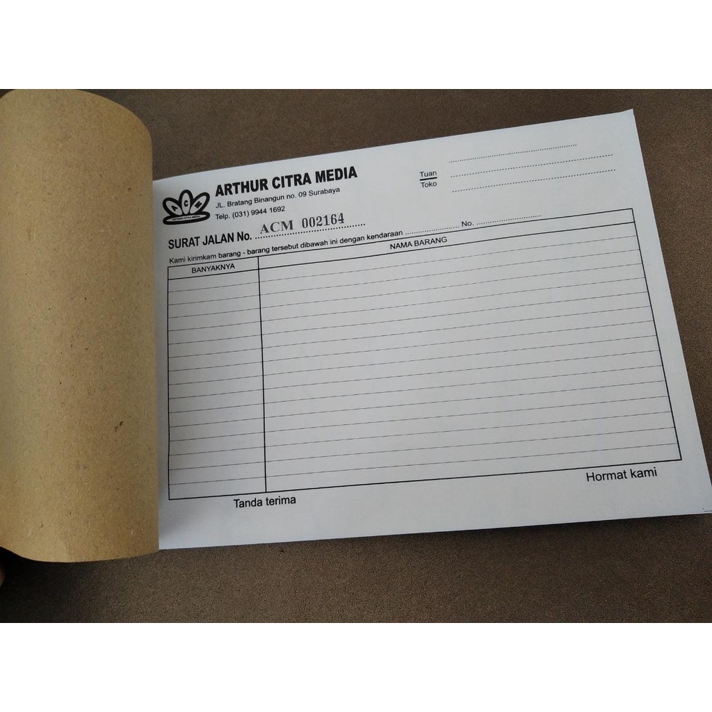 

cetak nota, surat jalan custom murah