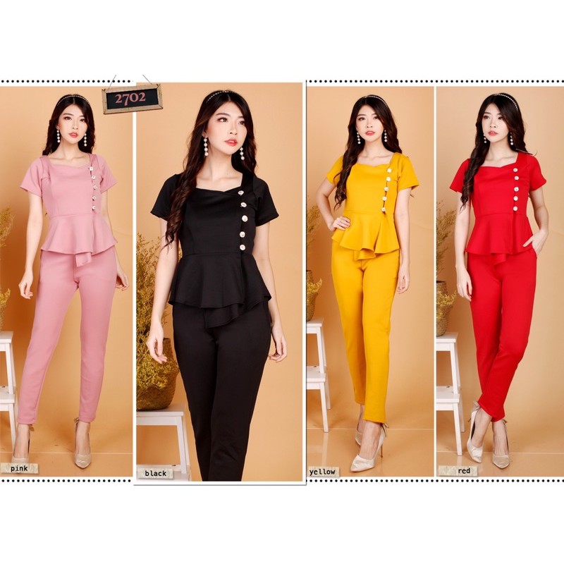 3G style # 003  stelan kancing 5 celana pjg tgn pdk bhn scuba Import polos