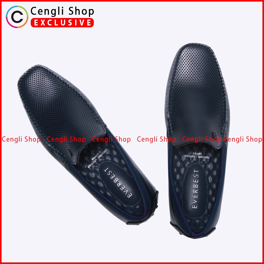 SEPATU LOAFER EVERBEST PRIA ORIGINAL PANSUS BRANDED BIRU NAVY EM46