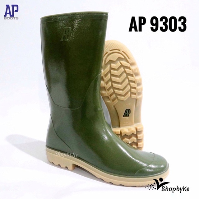 Sepatu Boots Karet merk AP 9303 Hijau Size 38-45